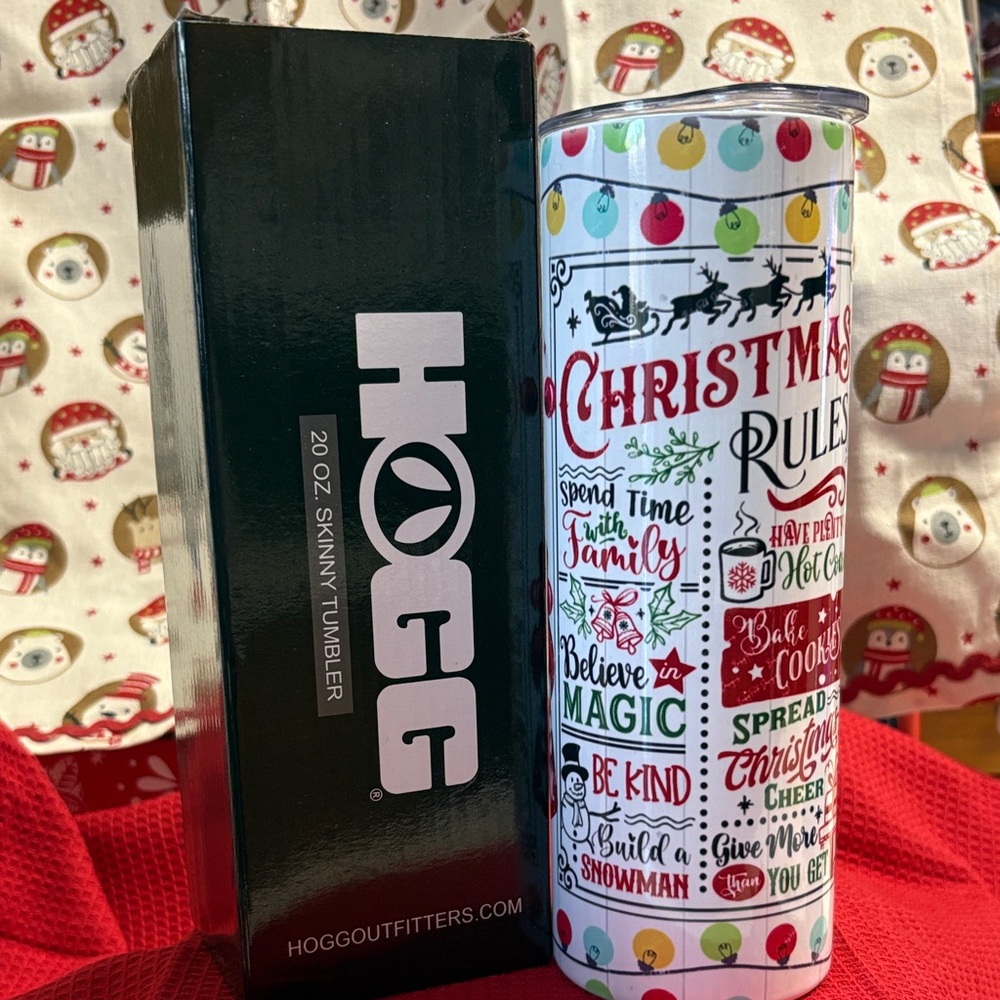 Christmas Tumbler with Festive Design